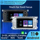 Carplay Авто RDS Android 11 автомобильный радиоприемник мультимедийный видеоплеер для Ford Focus S-Max Mondeo Galaxy C-Max GPS 2 Din стерео аудио BT