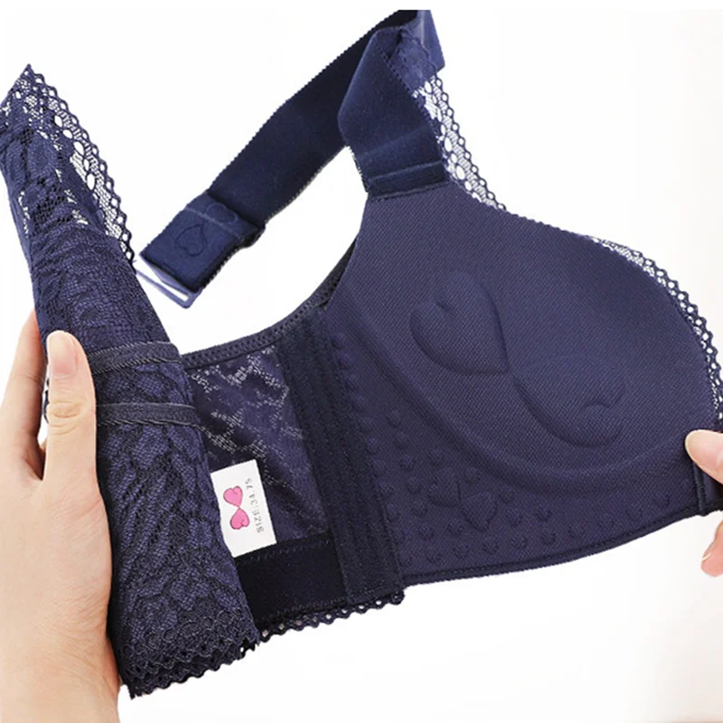 Бюстгальтер пуш-ап Женский черный с большими чашками кружевной размера плюс |