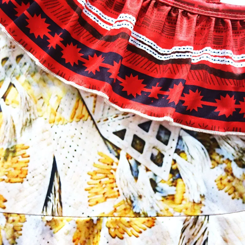 Костюм для косплея Моана платья девочек костюмы принцессы ваяна карнавальный