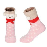 panda short socks women fuzzy winter ladies floor warm plush comfy cartoon animal funny cute kawaii slippers sock designer