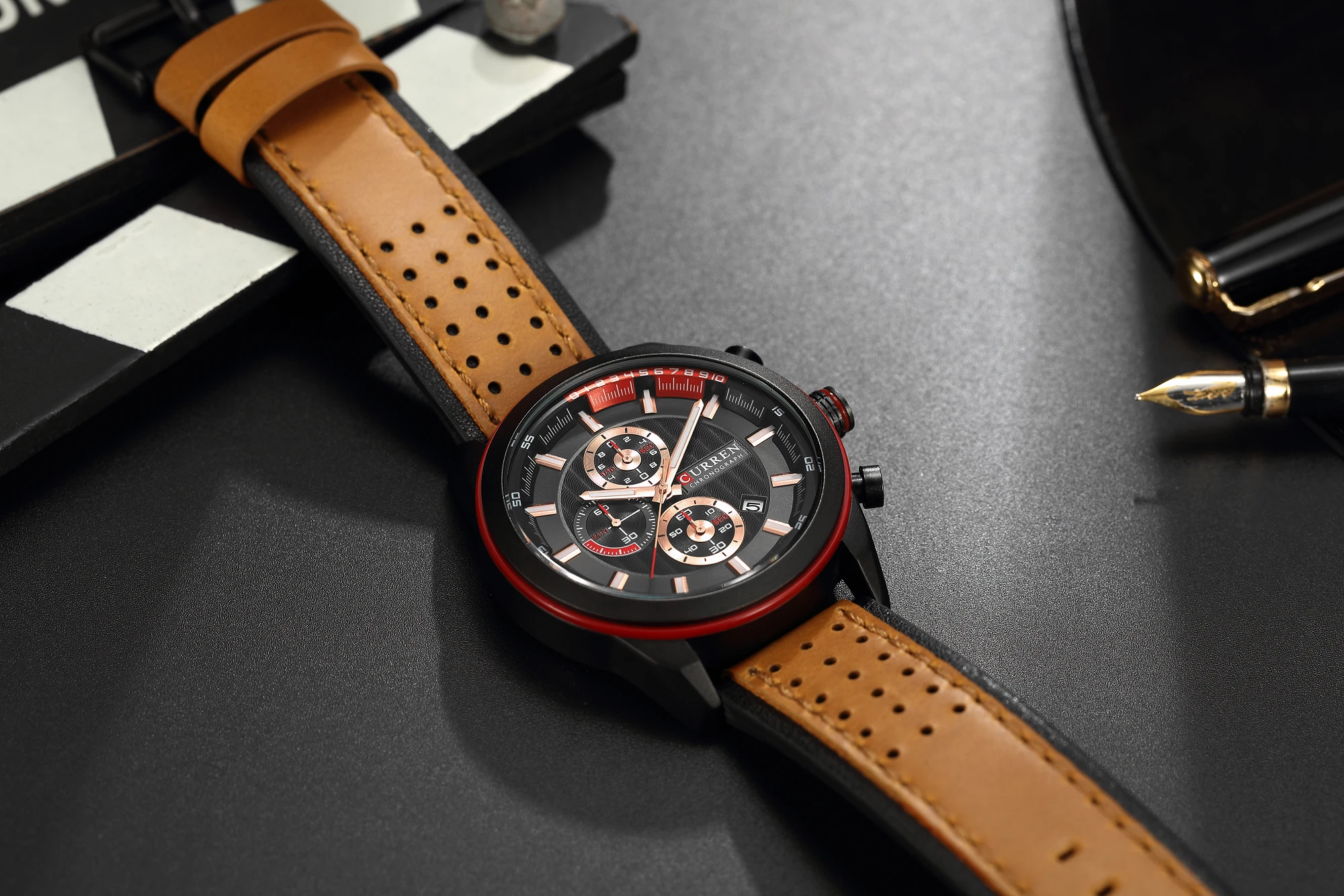 

CURREN Trendy Sports Wrist Watch Men's Military Waterproof Watches Calendar Quartz Wrist Watch Male Montre Homme