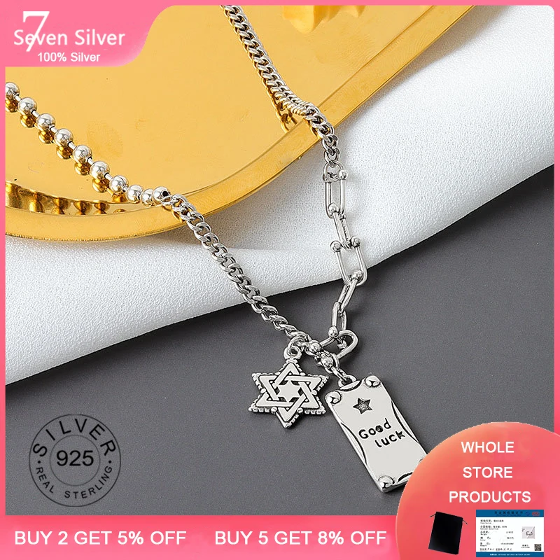 

Реальные 925 стерлингового серебра звезды удачи буквы колье-ошейник для Модные женские модные туфли в лаконичном стиле, хорошее ювелирное из...