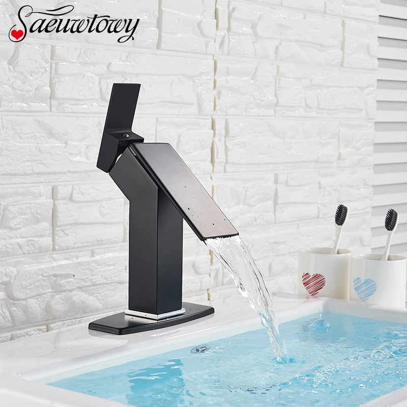 Кран для раковины ванной комнаты кран с водопадом холодной и горячей воды