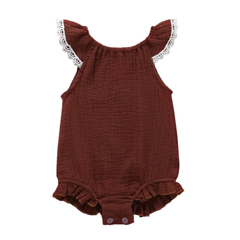 Bobora-Pelele de Color s&oacute;lido para ni&ntilde;as, ropa sin mangas con volantes y espalda descubierta, 0 a 24M-3