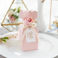 50pcs romantic wedding vase shaped gift box packaging creative candy paper bags favors for guests baby shower party supplies