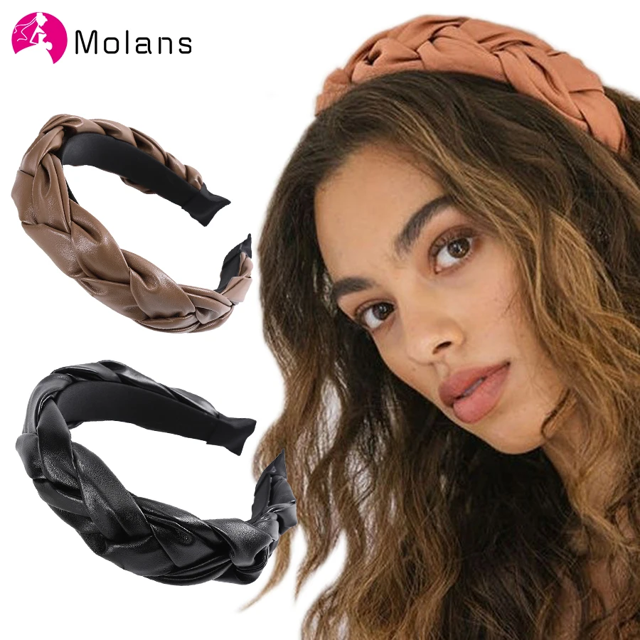 Повязка плетеная MOLANS для волос в испанском стиле полиуретановая повязка на