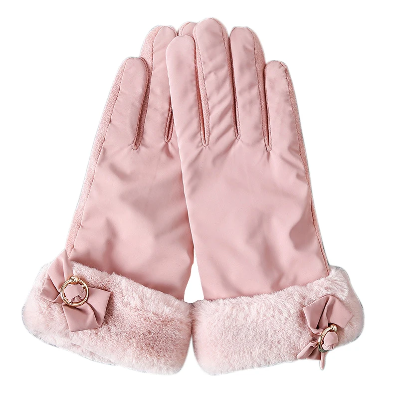 FEIQIAOSH новые модные замшевые зимние перчатки большого размера для женщин ручная