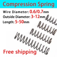 release spring pressure spring compressed spring wire diameter 0 60 7mm outer diameter 3 12mm return spring 10 pcs