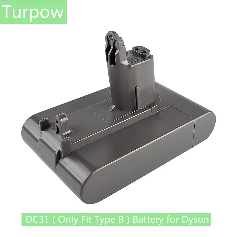 Аккумулятор Turpow DC31 (только для типа B) Dyson DC57 DC56 ручной аккумулятор DC45 4000 мАч DC34 Animal