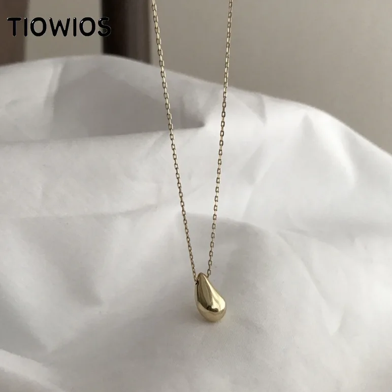 

Женская цепочка из серебра 2021 пробы, с подвеской в виде капли воды