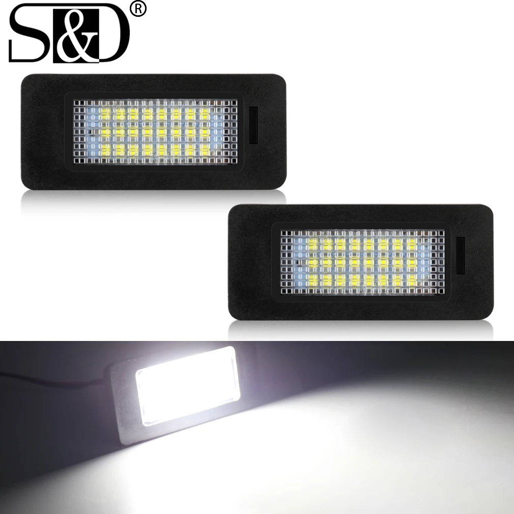 

2Pcs Xenon LED Canbus Car Number License Plate Lights 12V For BMW E60 E39 E61 E70 E71 E72 E82 E84 E88 E90 E91 E92 E93 White