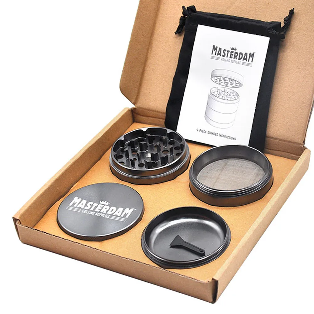 Мастердам прокатки поставок 2 5 дюймовый точильщик табака с ловцом пыльцы 4 шт. из