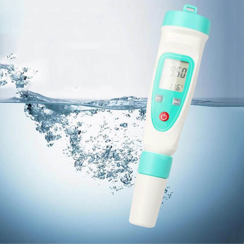 

LCD Dual Display PH Test Pen Portable Digital PH Meter Water Quality Acidity Tester Water Quality Monitoring Thermometer Tester