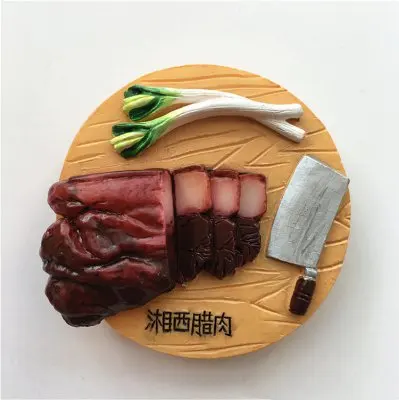 3D стерео китайская еда тарелка рыбы холодильник для мяса магнит кухонный