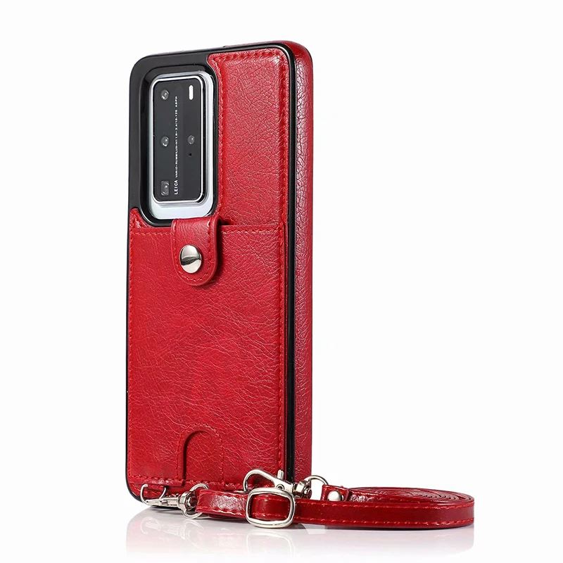 Кожаный чехол-книжка для Huawei P30 Pro Сумочка через плечо P40 Lite Mate 30 20 чехол телефона |