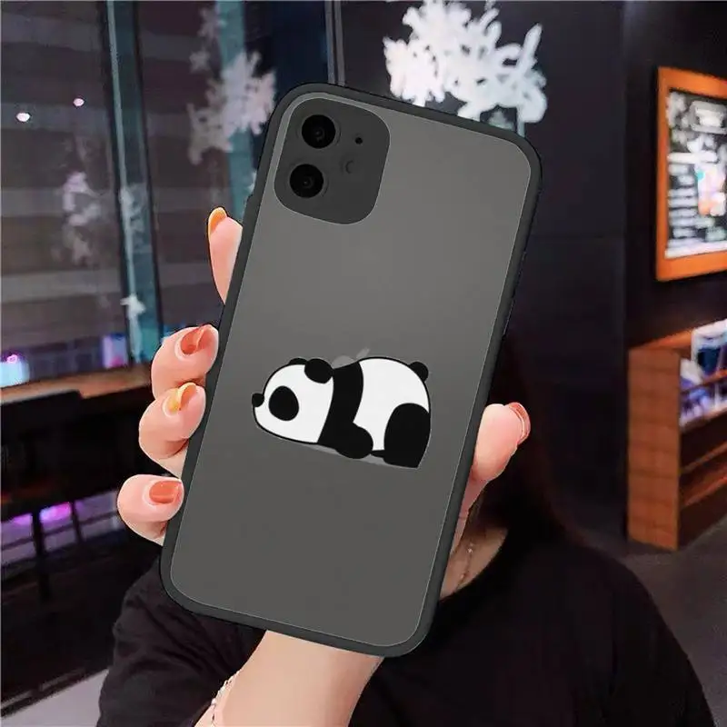 

Panda Cat Dinosaur Phone Case matte transparent For iphone 7 8 11 12 plus mini x xs xr pro max cover