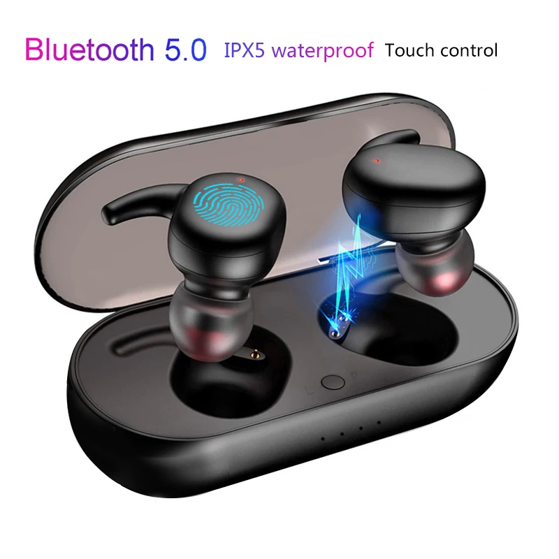 Touch TWS наушники Bluetooth 5 0 беспроводные спортивные 3D стерео звук с портативным