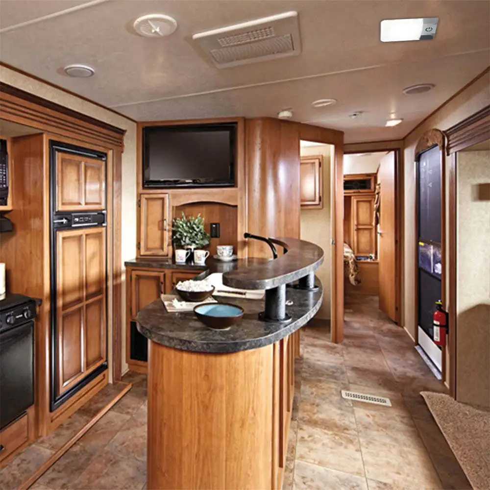 

12V 24 LED RV Ceiling Dome Light Stepless Dimmable RV Interior Lighting Trailer Lights for Camper RV 3.6W