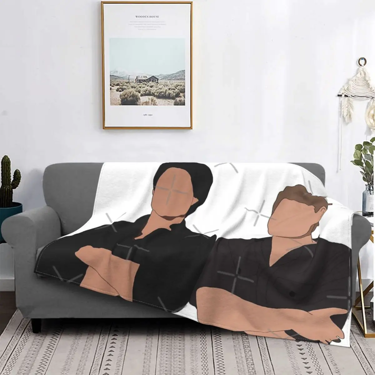 

Manta a cuadros para la cama, colcha Thermal para la cama, с изображением hermanos