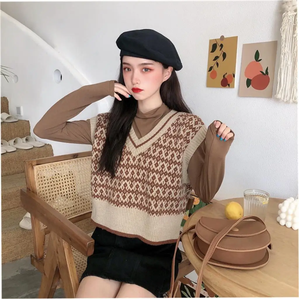 

Pink And Black Striped Sweater 2000S Aesthetic Y2K Clothes Argyle Checkered Sweater Pull Mangas Pull Crochet