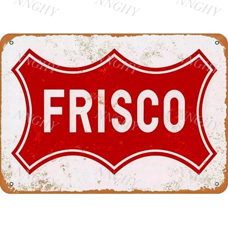 

Metal Sign Frisco Railroad Vintage Wall Decor Art