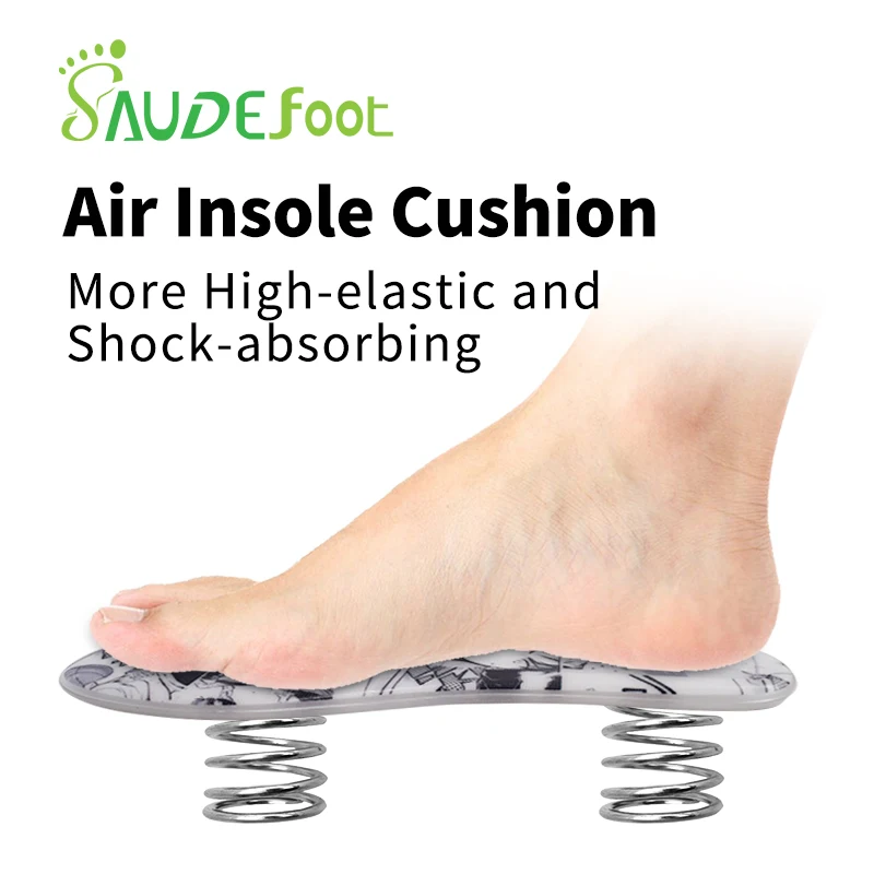 Saudefoot кроссовки на воздушной подушке стельки высокие эластичные дышащие с
