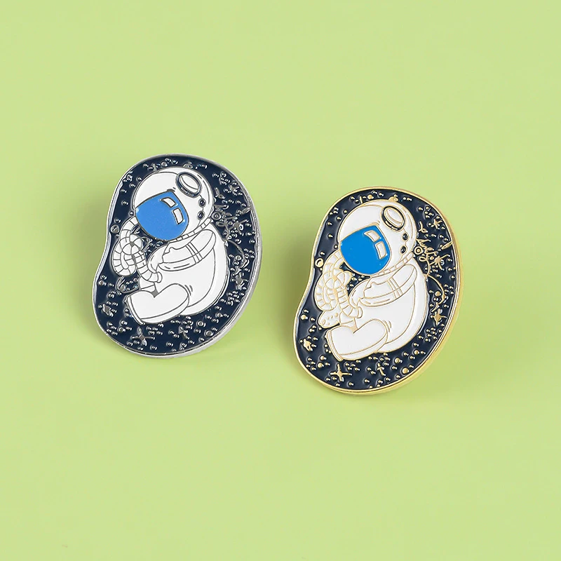 Броши космонавтов новинка Космический космический значок эмалированная булавка