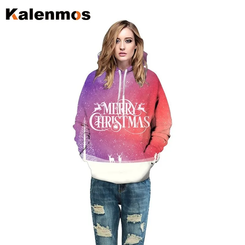 Пара рождественских толстовок для женщин и мужчин с буквенным принтом зимние