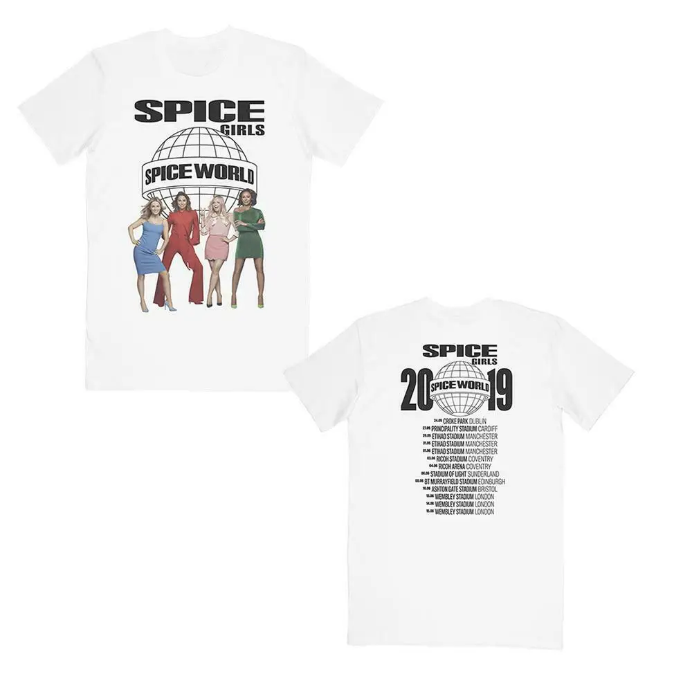 Spice Girls World 2019 официальный Тур футболки двусторонний * Mel C Rrp $35! |