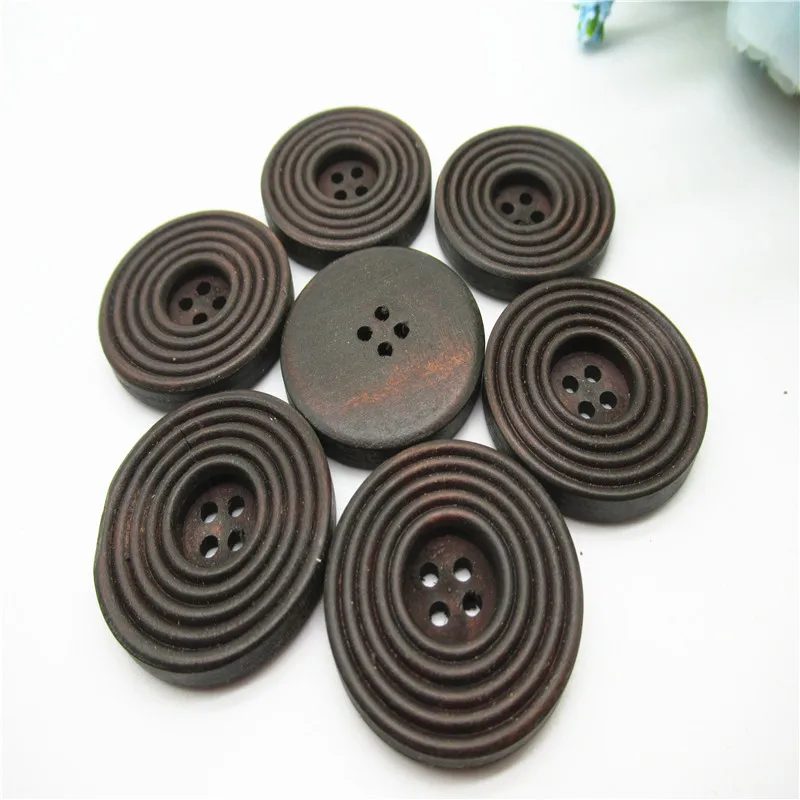 Деревянные пряжки ручной работы для шитья детей K44 10/20 шт 25/30 мм коричневый