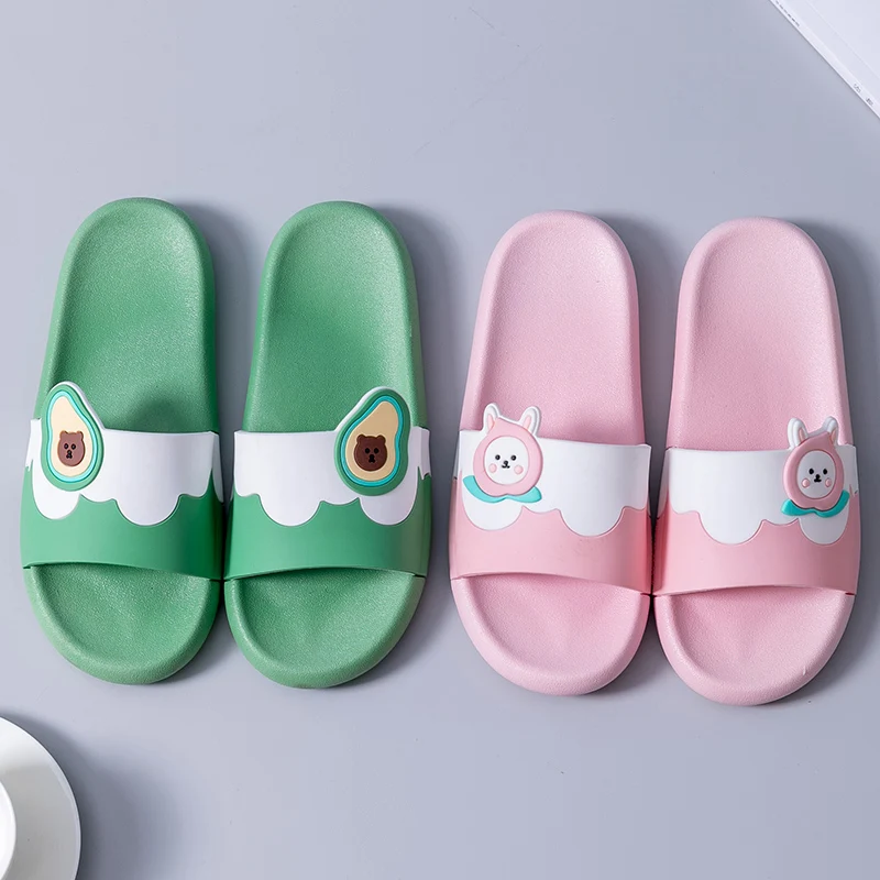 Женские летние шлепанцы Сандалии Пляжные с рисунком клубники персика Шлепанцы