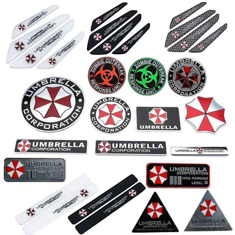 Автомобильная креативная Металлическая наклейка защитный Зонт дверь