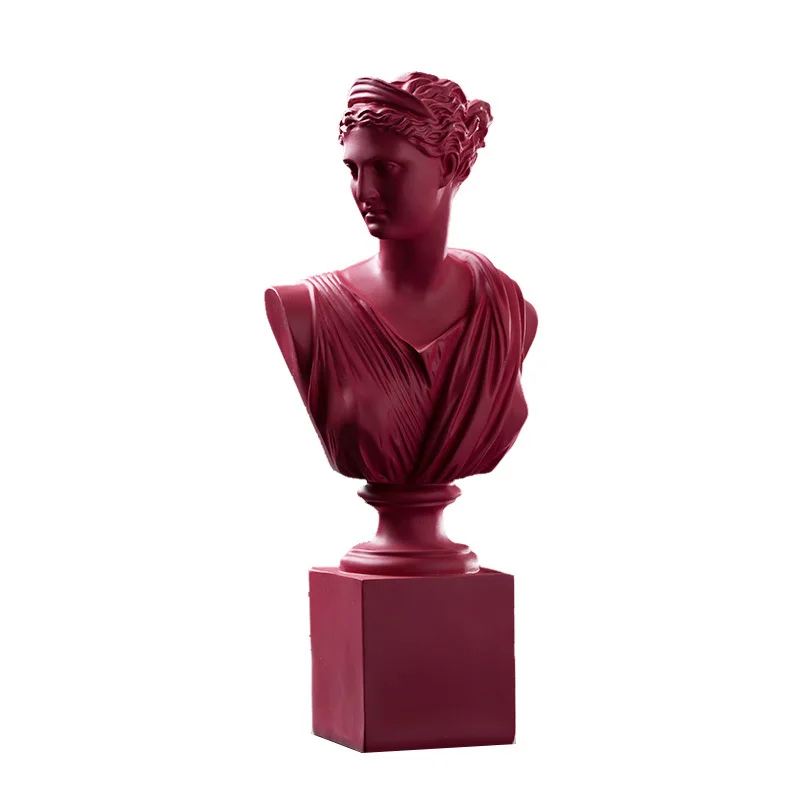 

Resin Athena Goddess Portraits Bust Figurines Mini Gypsum Ornament Office Desk Decoration Crafts Sculpture Home Decor Modern