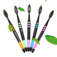 new 10pcs adult children toothbrush black soft bristle oral care cleaning clean