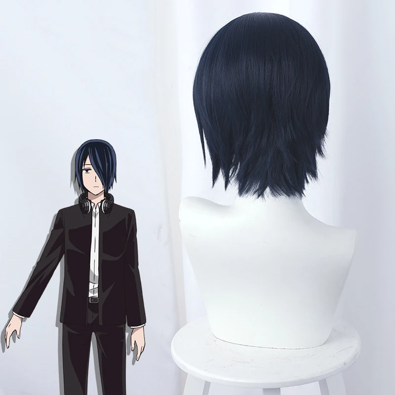 Kaguya-sama: Love is War Yu Ishigami темно-синий короткий парик для косплея термостойкий костюм
