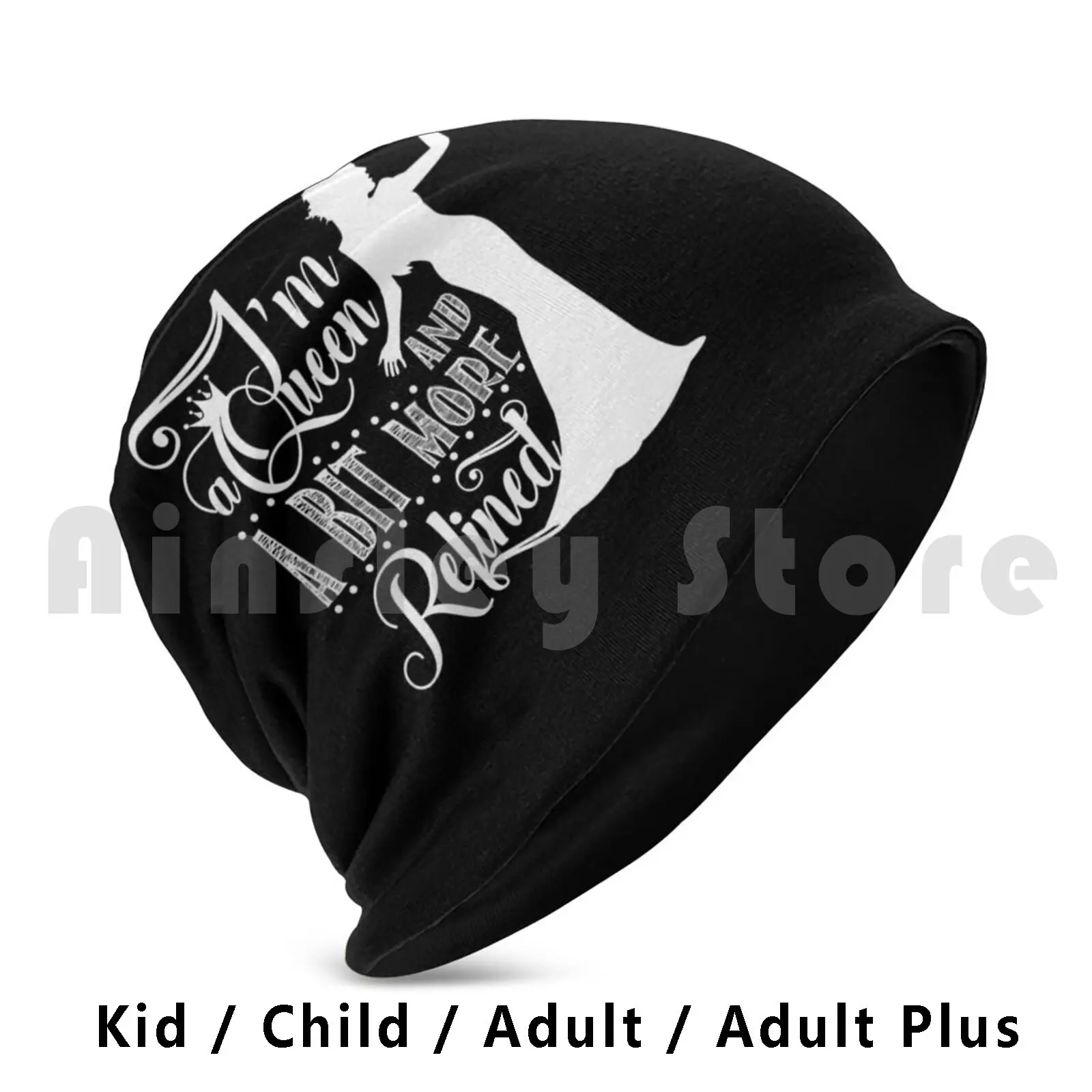 Изысканные шапочки Я королева и бита Удобная пуловерная кепка Однажды в сказке