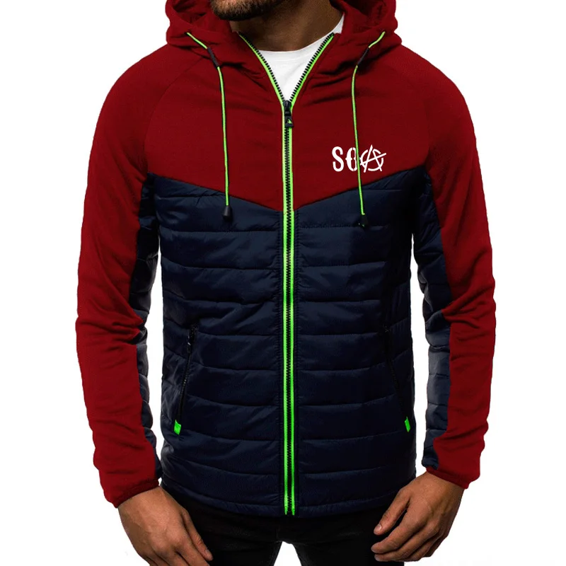 Мужские толстовки SOA Sons of анархия детская модная мужская куртка SAMCRO на молнии