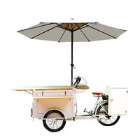 3 wheel cargo bike with cold drink refrigerator bicycle electric ice cream truck vending cart adult tricycle