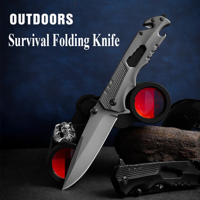 

5Cr13Mov Steel Tactical Folding Knife Self Defense Cs go Survival Camping Military Utility Pocket Knives Fixed Blade Knife
