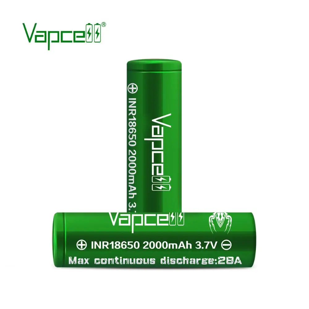 Бесплатная доставка Mooch тестовый Vapcell оригинальный аккумулятор 18650 2000 мАч 28A с
