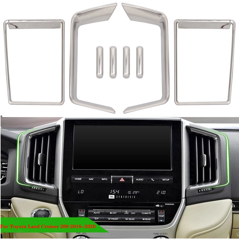 

For Toyota Land Cruiser 200 LC200 2016-2018 2019 2020 Car interior ir conditioning vent AC outlet decorative frame cover trims