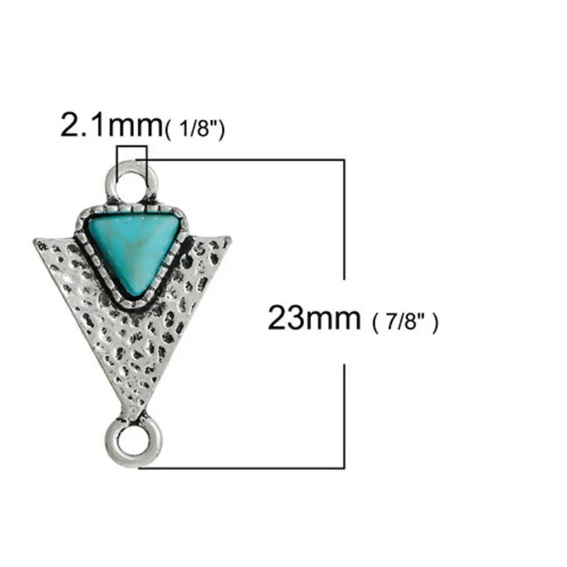 DoreenBeads цинковый сплав молотые разъемы геометрические античные серебряные