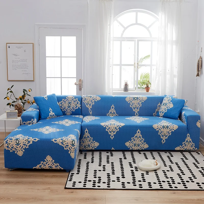

North Stretch Elastic Sofa Cover L-shaped Corner Couch of Sofa Detachable Fully Wrapped Slipcover Sofa Covers for Living Room
