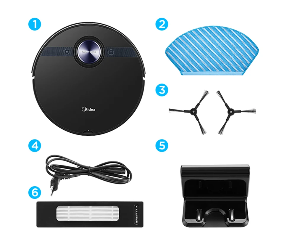 

Midea M7 Robot Vacuum Cleaner LDS Navigation Wet Mop 4000Pa Auto Recharge E-Control Watertank