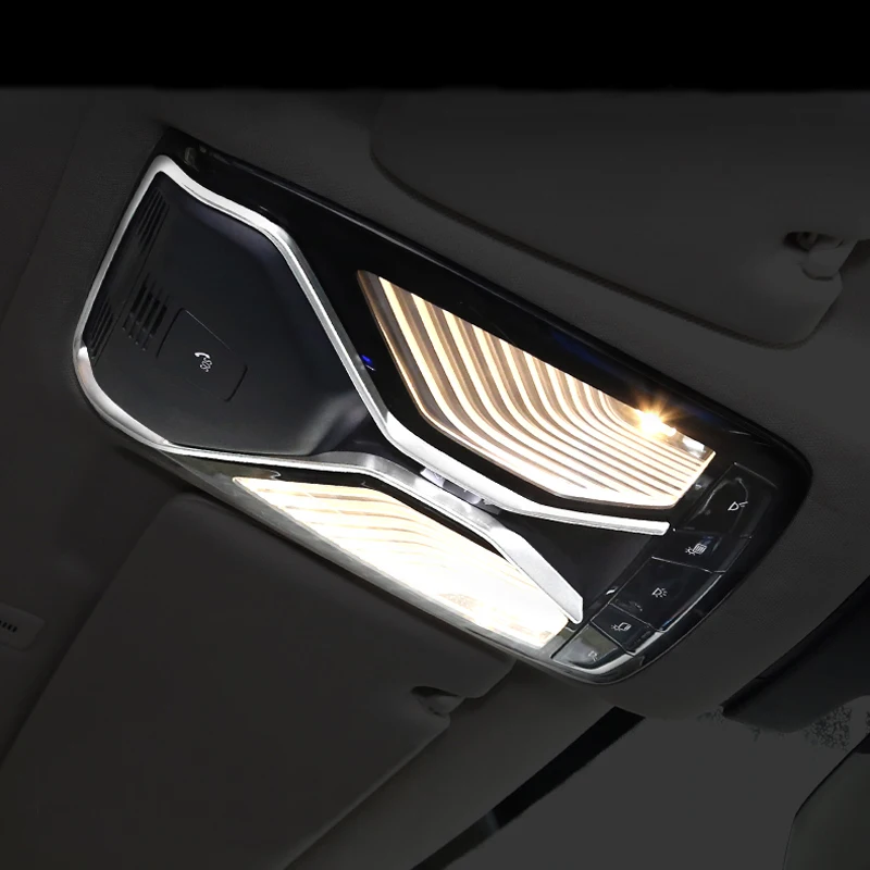 Car-Styling ABS Front Roof Reading Light Lamp Frame Stickers Cover Trim For BMW 3 5 Series X3 G01 G20 G30 G38 6GT Accessories | Автомобили