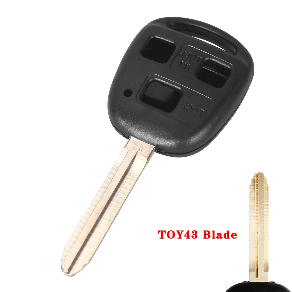 TOY43 Blade Чехол для ключей с 3 кнопками для Toyota Celica Avensis RAV4 Prado Camry Corolla YARIS RAV4 - Цвет: TOY43 Blade
