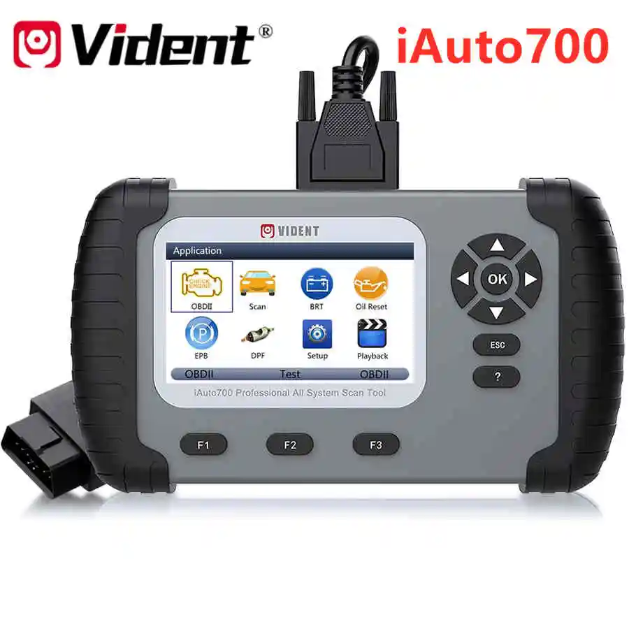 

Диагностический сканер VIDENT iAuto700 для всех систем, для масляного освещения двигателя EPB EPS ABS, сброс подушки безопасности для других транспорт...