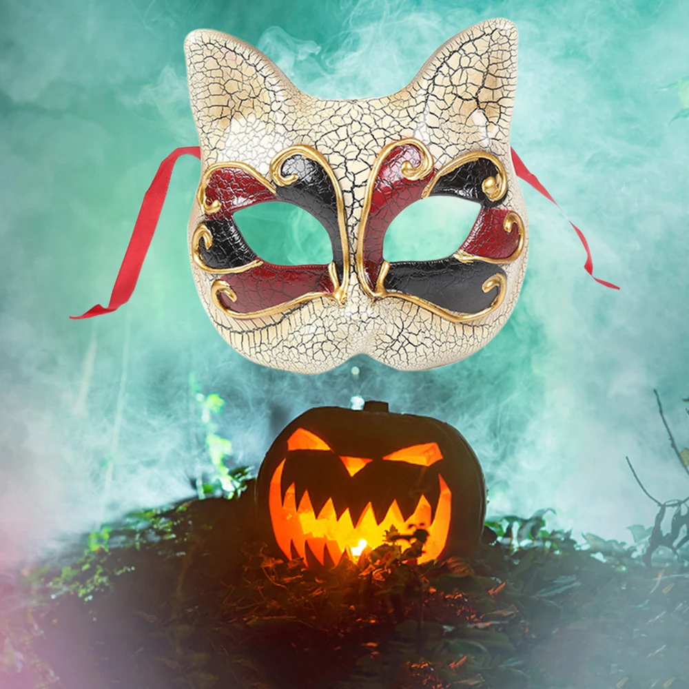 Милые уход за кожей лица Бал маскарад маска кошка музыкальный вечерние Mardi Gras