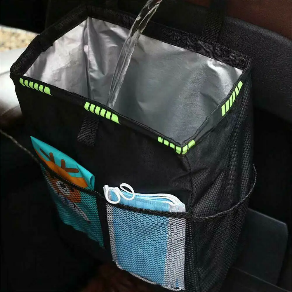 

Waterproof Car Trash Bag Litter Can Garbage Waste Bin Seat Organizer Storage Box Oxford Cloth Litter Garbage Bin Can Waste bag