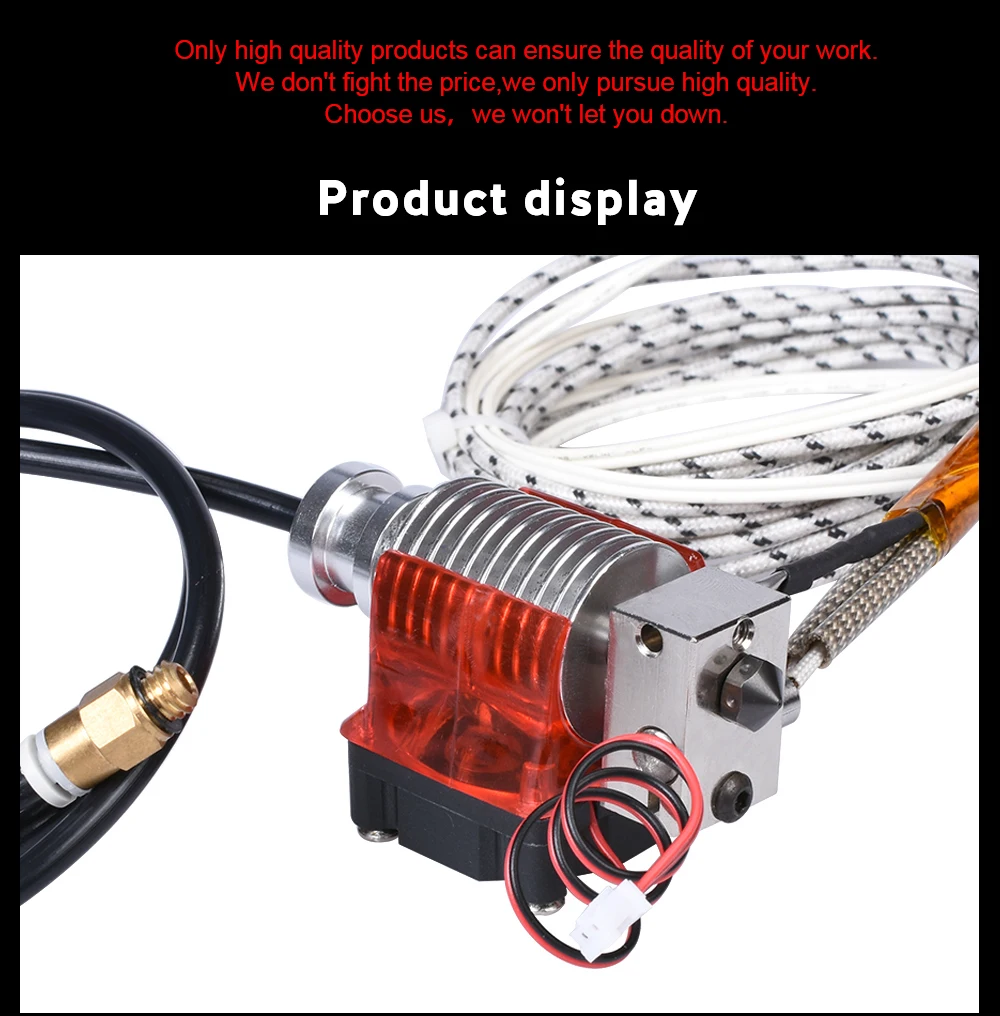 Высококачественный V6 J-head комплект экструдера с охлаждающим вентилятором высокая температура обновления 3d принтер части для 3D-принтера